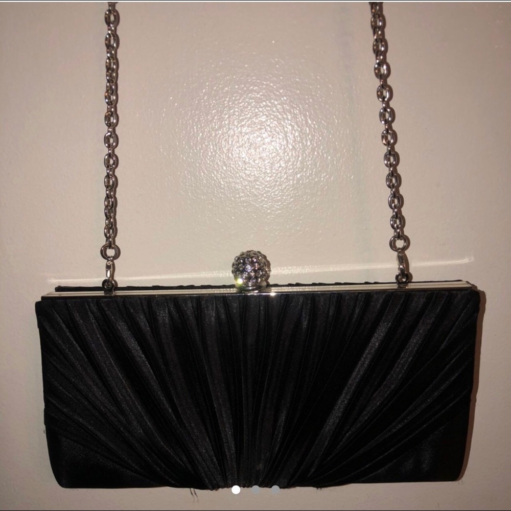 Satin black clutch!